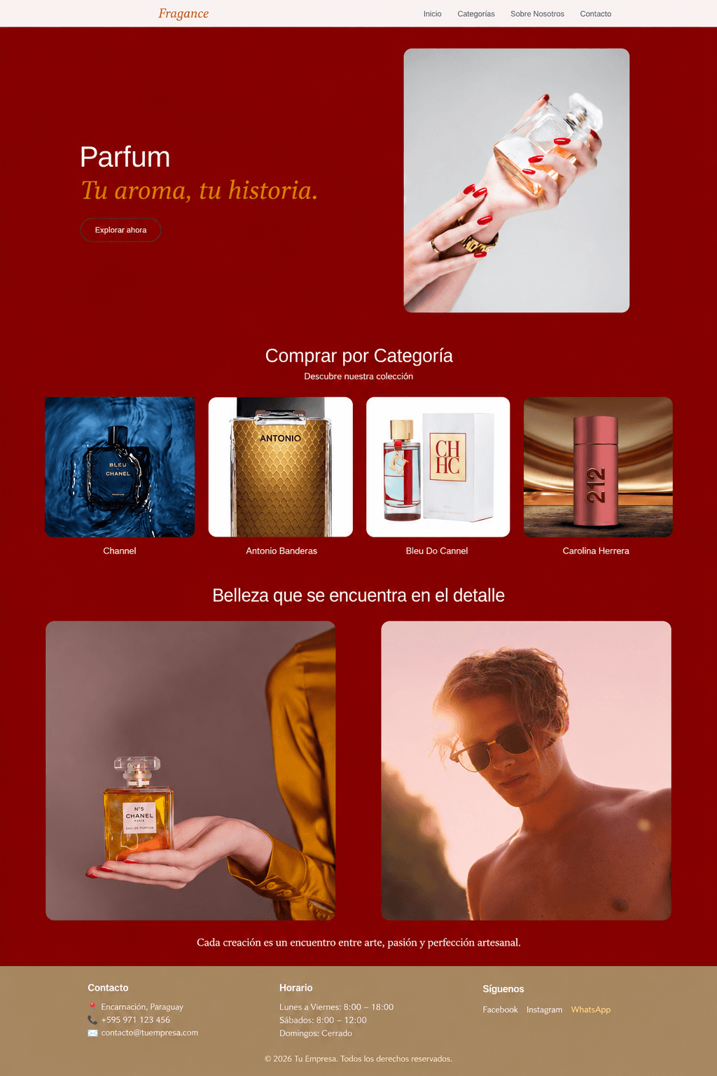 E-commerce para una casa de perfumes con identidad premium